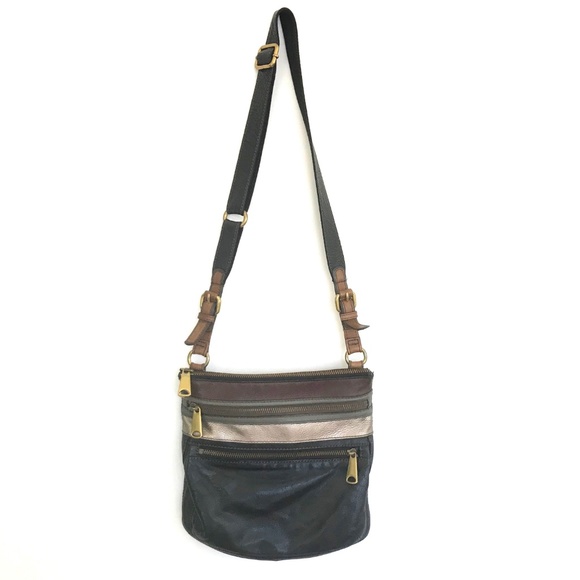 Fossil Black Leather Crossbody Bag - Picture 4 of 5